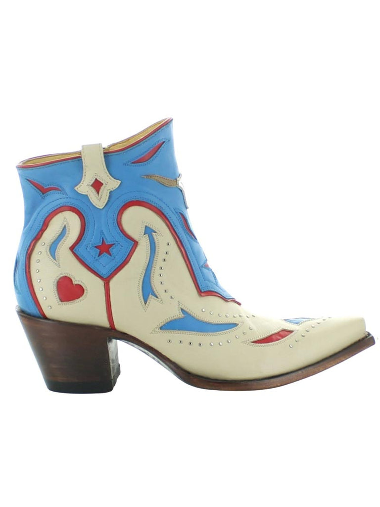 Old Gringo YBL475-2 Womens Doris 5" Western Short Boots Bone pair. If you need any assistance with this item or the purchase of this item please call us at five six one seven four eight eight eight zero one Monday through Saturday 10:00a.m EST to 8:00 p.m EST