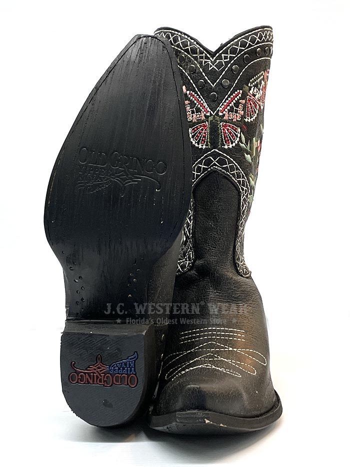 Old Gringo YL472-1 Womens Juliet Floral Embroidery Western Boots Black Pair. If you need any assistance with this item or the purchase of this item please call us at five six one seven four eight eight eight zero one Monday through Saturday 10:00a.m EST to 8:00 p.m EST