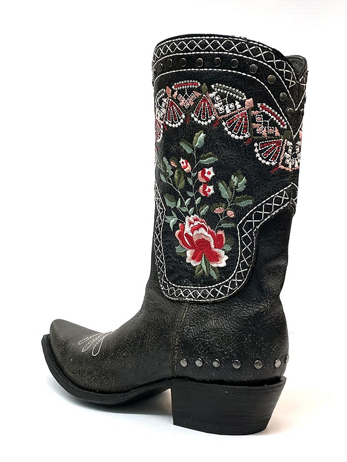 Old Gringo YL472-1 Womens Juliet Floral Embroidery Western Boots Black Pair. If you need any assistance with this item or the purchase of this item please call us at five six one seven four eight eight eight zero one Monday through Saturday 10:00a.m EST to 8:00 p.m EST