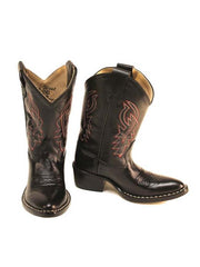 Old West 8110 CCY8110 Kids Cushion Comfort Cowboy Boot Black pair. If you need any assistance with this item or the purchase of this item please call us at five six one seven four eight eight eight zero one Monday through Saturday 10:00a.m EST to 8:00 p.m EST