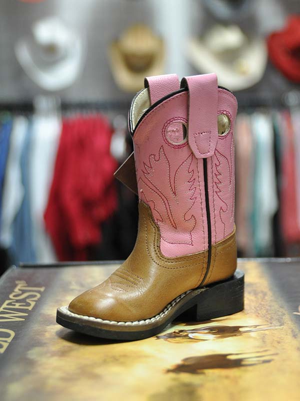Pink and brown boots Clearance