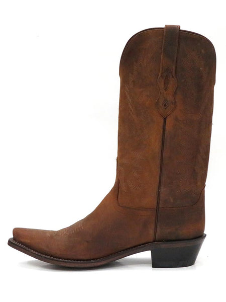 Old West LF1511 Womens Corded Medallion Snip Toe Cowgirl Boot Brown side view. If you need any assistance with this item or the purchase of this item please call us at five six one seven four eight eight eight zero one Monday through Saturday 10:00a.m EST to 8:00 p.m EST