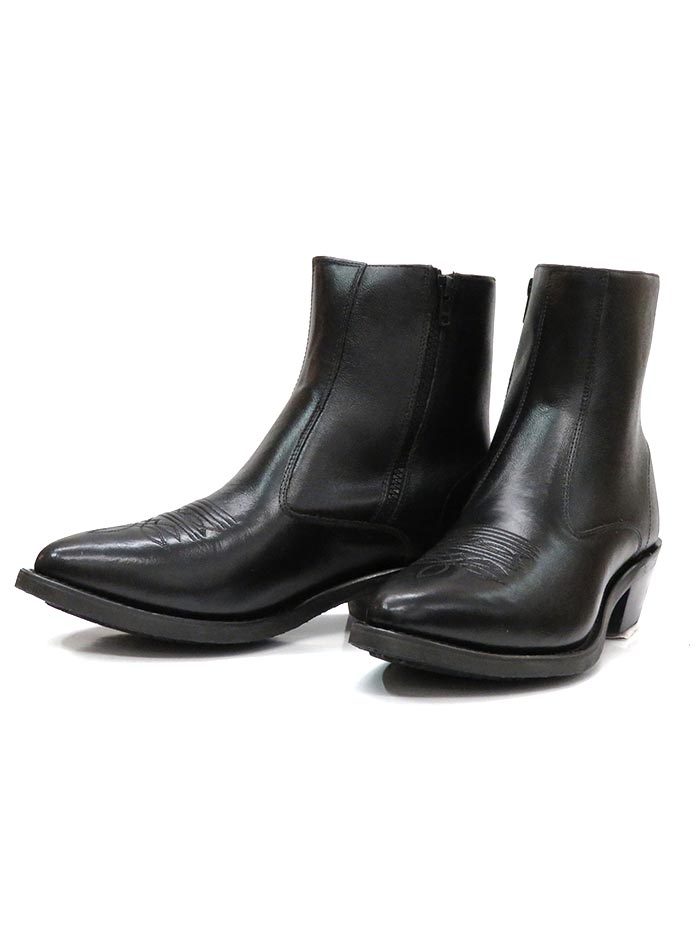Old West MZ7080 Mens Side Zipper Riding Boots Black Pair Old West Boots