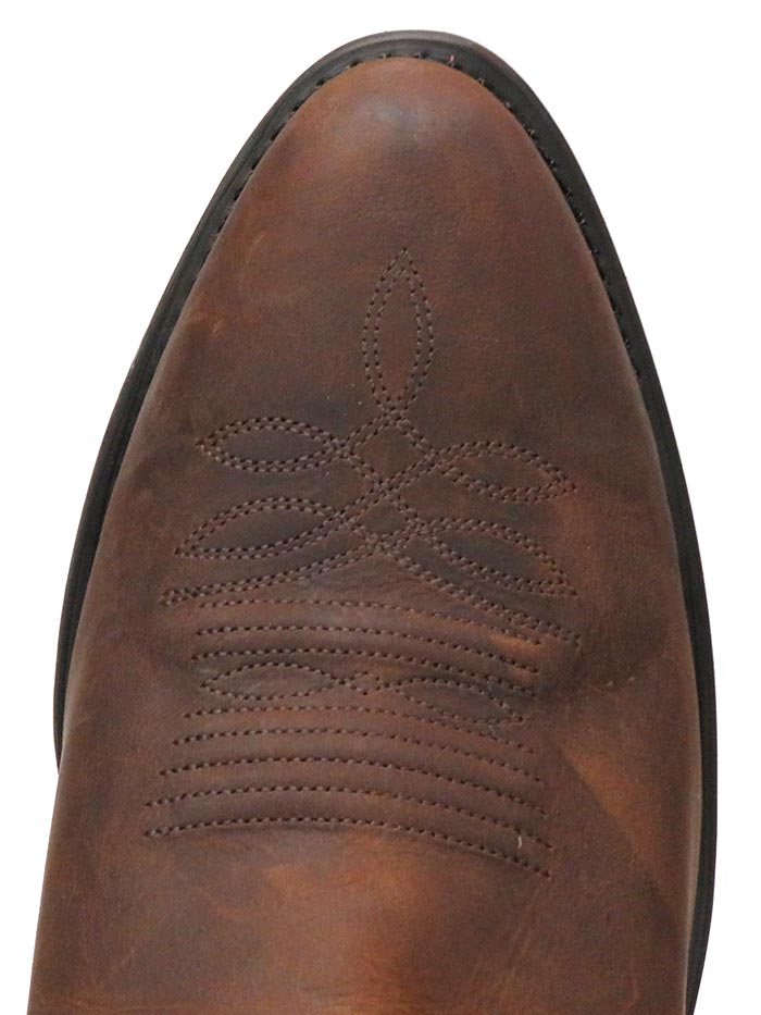 Old West OW2011 Mens Narrow Round Toe Western Boots Brown front back and side view of pair. If you need any assistance with this item or the purchase of this item please call us at five six one seven four eight eight eight zero one Monday through Saturday 10:00a.m EST to 8:00 p.m EST