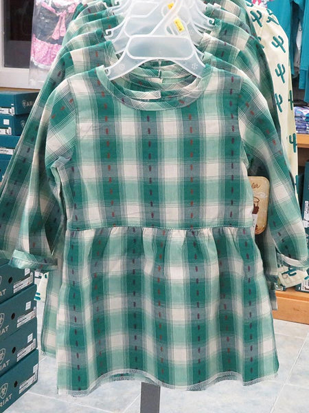 Wrangler PQ8040M Baby Long Sleeve Dress Shirt Turquoise Ivory Wrangler Baby Skirt hanging view. If you need any assistance with this item or the purchase of this item please call us at five six one seven four eight eight eight zero one Monday through Saturday 10:00a.m EST to 8:00 p.m EST