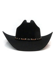 Resistol RFBLKR-524207 BLACK ROCK George Strait Collection Felt Hat Black  front view. If you need any assistance with this item or the purchase of this item please call us at five six one seven four eight eight eight zero one Monday through Saturday 10:00a.m EST to 8:00 p.m EST