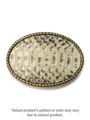 Skin Shop 121P Snake Skin Solid Brass Belt Buckle Natural front view. If you need any assistance with this item or the purchase of this item please call us at five six one seven four eight eight eight zero one Monday through Saturday 10:00a.m EST to 8:00 p.m EST