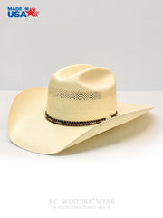 Resistol RSSDBK-304281 SADDLEBROOK 10X George Strait Collection Straw Hat Natural front and side view. If you need any assistance with this item or the purchase of this item please call us at five six one seven four eight eight eight zero one Monday through Saturday 10:00a.m EST to 8:00 p.m EST