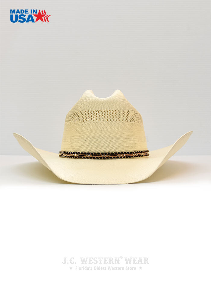 Resistol RSSDBK-304281 SADDLEBROOK 10X George Strait Collection Straw Hat Natural front and side view. If you need any assistance with this item or the purchase of this item please call us at five six one seven four eight eight eight zero one Monday through Saturday 10:00a.m EST to 8:00 p.m EST