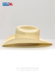 Resistol RSSDBK-304281 SADDLEBROOK 10X George Strait Collection Straw Hat Natural side view. If you need any assistance with this item or the purchase of this item please call us at five six one seven four eight eight eight zero one Monday through Saturday 10:00a.m EST to 8:00 p.m EST