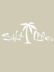 Salt Life SA188 Signature Palm Tree Decal Sticker WHITE