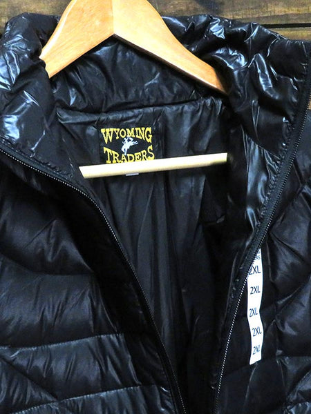 Wyoming Traders Womens Windproof Stormy Jacket Black close up of tag. If you need any assistance with this item or the purchase of this item please call us at five six one seven four eight eight eight zero one Monday through Saturday 10:00a.m EST to 8:00 p.m EST