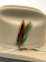 Stetson SFSPAR-484061 Spartan 6x Felt Western Hat Silver Belly side close up view. If you need any assistance with this item or the purchase of this item please call us at five six one seven four eight eight eight zero one Monday through Saturday 10:00a.m EST to 8:00 p.m EST