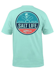Salt Life SLM10832 Mens High Seas Pocket Tee Aruba Blue