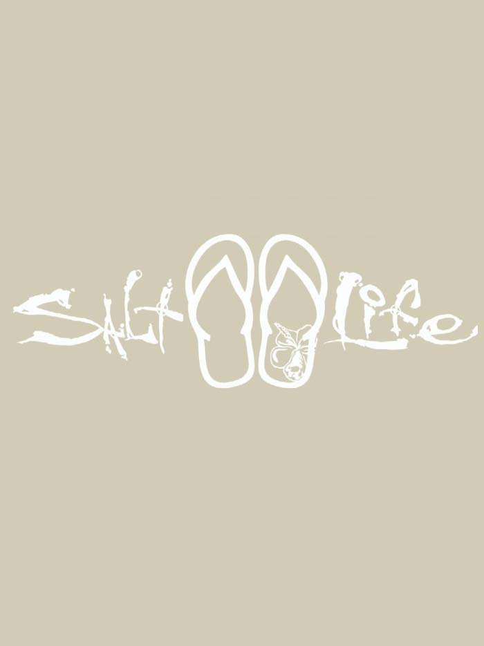 Salt Life SAD917 Signature Sandal Decal Sticker WHITE