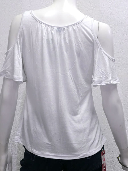 Santiki 4466-1033 Womens Delta Top White back view. If you need any assistance with this item or the purchase of this item please call us at five six one seven four eight eight eight zero one Monday through Saturday 10:00a.m EST to 8:00 p.m EST