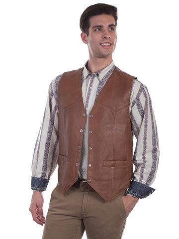 Scully 507-15 Mens Western Soft Touch Lambskin Snap Front Vest