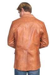 Scully 501-171 Mens Western Lambskin Blazer Ranch Tan back view. If you need any assistance with this item or the purchase of this item please call us at five six one seven four eight eight eight zero one Monday through Saturday 10:00a.m EST to 8:00 p.m EST