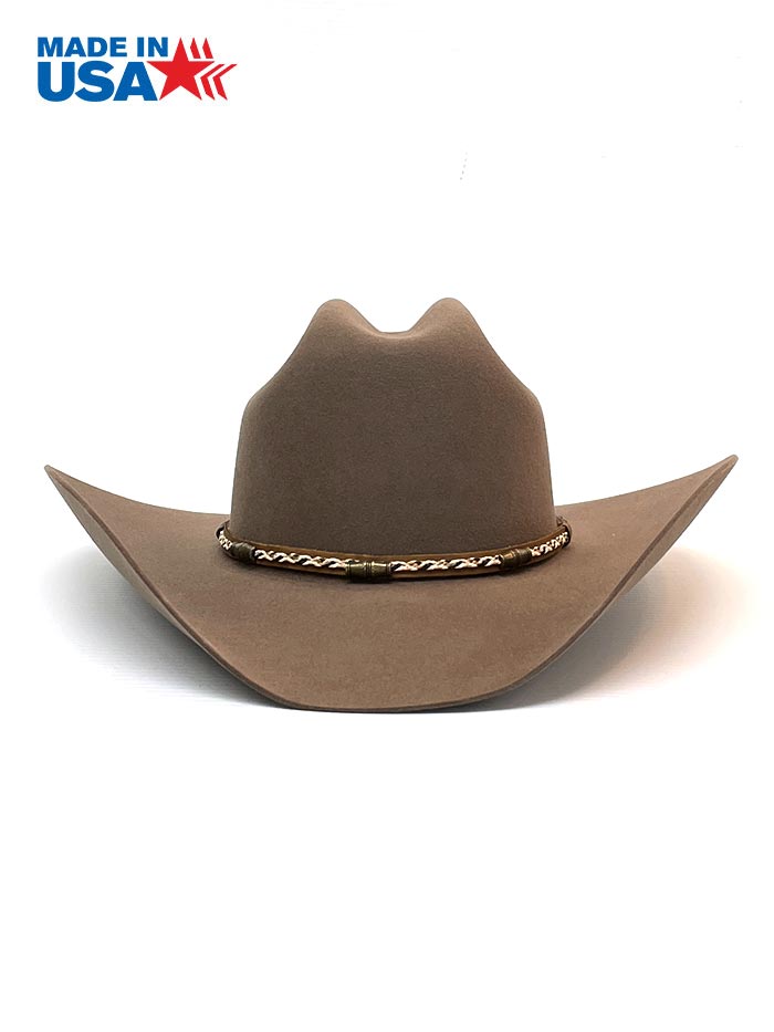 Serratelli BANDERA-NUT 10X Beaver Bandera Felt Cowboy Hat Nutmeg front and side view.If you need any assistance with this item or the purchase of this item please call us at five six one seven four eight eight eight zero one Monday through Saturday 10:00a.m EST to 8:00 p.m EST