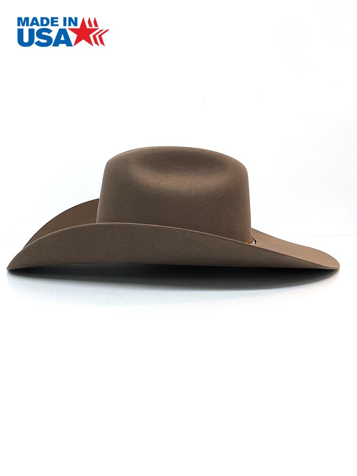 Serratelli BANDERA-NUT 10X Beaver Bandera Felt Cowboy Hat Nutmeg front and side view.If you need any assistance with this item or the purchase of this item please call us at five six one seven four eight eight eight zero one Monday through Saturday 10:00a.m EST to 8:00 p.m EST