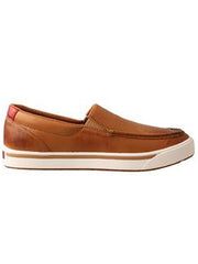 Twisted X MCA0048 Mens Rice Husk Outsole Slip On Casual Shoes Tan side view. If you need any assistance with this item or the purchase of this item please call us at five six one seven four eight eight eight zero one Monday through Saturday 10:00a.m EST to 8:00 p.m EST