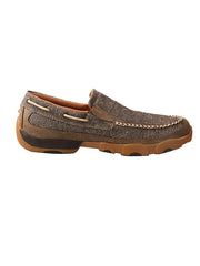 Twisted X MDMS012 Mens Slip On Driving Moc Dust side view. If you need any assistance with this item or the purchase of this item please call us at five six one seven four eight eight eight zero one Monday through Saturday 10:00a.m EST to 8:00 p.m EST