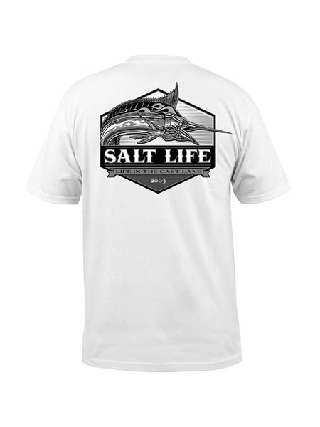 Salt Life Mens The Chase Short Sleeve Tee SLM10592 White back. 