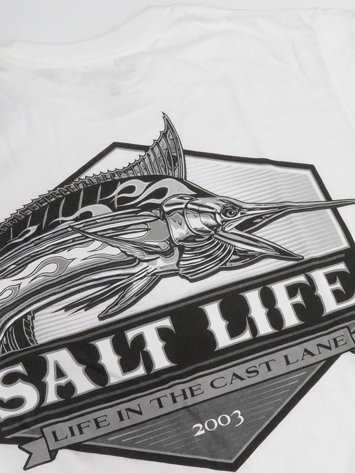 Salt Life Mens The Chase Short Sleeve Tee SLM10592 White back
