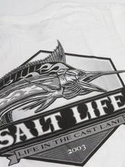Salt Life Mens The Chase Short Sleeve Tee SLM10592 White Back Close Up