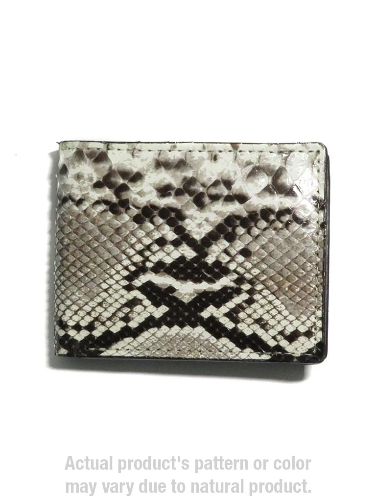 Skin Shop 2237 Python Snake Skin Leather Bi-Fold Wallet Natural – J.C ...