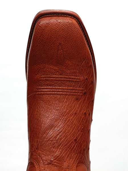 Twisted X MRCL001 Rancher Classic WS Toe Brandy Smooth Ostrich toe view from above. If you need any assistance with this item or the purchase of this item please call us at five six one seven four eight eight eight zero one Monday through Saturday 10:00a.m EST to 8:00 p.m EST