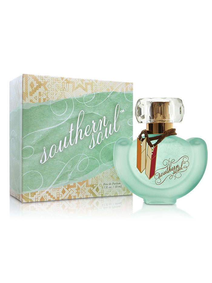 Tru Fragrance 92486 Womens Southern Soul Western Eau de Parfum front view with box.  If you need any assistance with this item or the purchase of this item please call us at five six one seven four eight eight eight zero one Monday through Satuday 10:00 a.m. EST to 8:00 p.m. EST