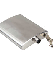 8 oz Stainless Steel Hip Flask Alcohol Travel Container FLASK8OZ top view of cap open. If you need any assistance with this item or the purchase of this item please call us at five six one seven four eight eight eight zero one Monday through Saturday 10:00a.m EST to 8:00 p.m EST