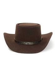 Stetson SBRVGR-463422 Revenger 4X Cowboy Hat Chocolate full front view. If you need any assistance with this item or the purchase of this item please call us at five six one seven four eight eight eight zero one Monday through Saturday 10:00a.m EST to 8:00 p.m EST