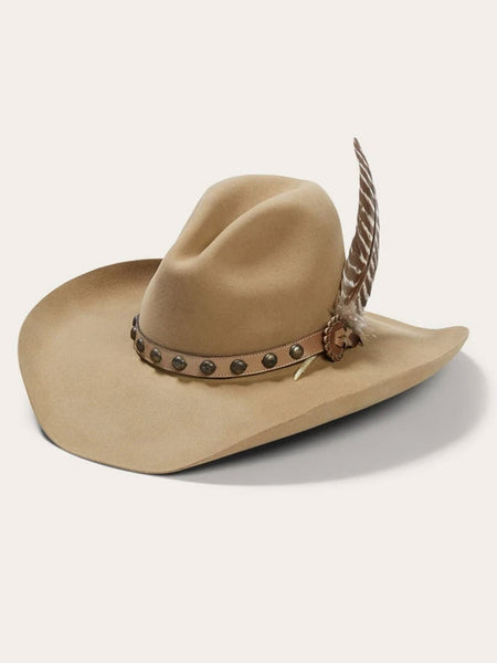 Stetson SBBBOW-6943 Mens Broken Bow 4X Cowboy Hat Buck Side Front.If you need any assistance with this item or the purchase of this item please call us at five six one seven four eight eight eight zero one Monday through Saturday 10:00a.m EST to 8:00 p.m EST