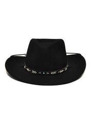 Stetson SWSTFE-813207S0 Santa Fe Wool Crushable Western Hat Black front view. If you need any assistance with this item or the purchase of this item please call us at five six one seven four eight eight eight zero one Monday through Saturday 10:00a.m EST to 8:00 p.m EST