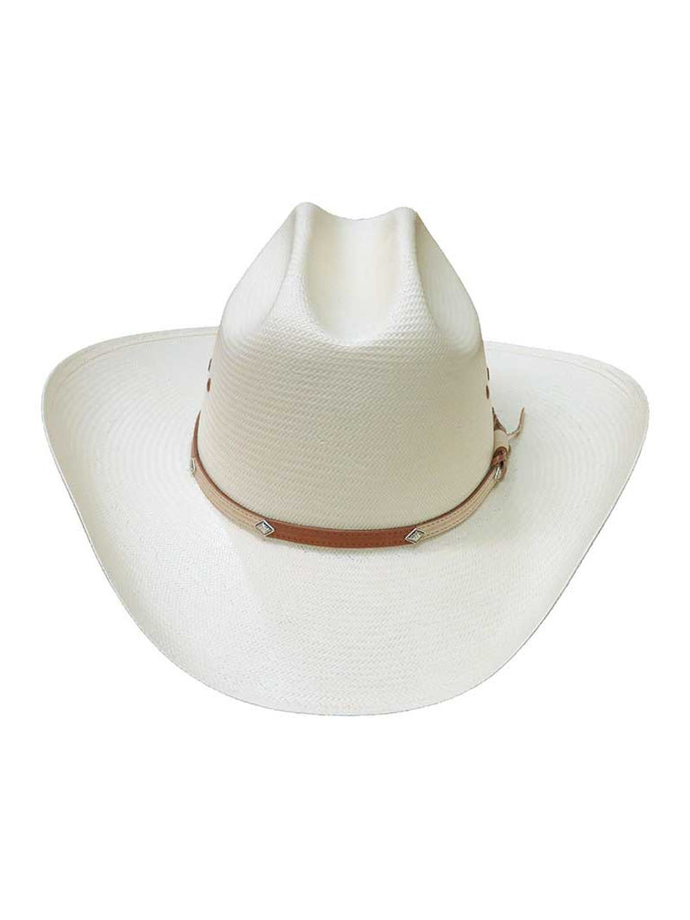Stetson SSGRNT-664081 GRANT 10X Straw Western Hat Natural front and side view. If you need any assistance with this item or the purchase of this item please call us at five six one seven four eight eight eight zero one Monday through Saturday 10:00a.m EST to 8:00 p.m EST