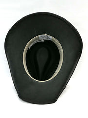 Stetson TRROXB-843407 ROXBURY Shapeable Leather Western Hat Black inside view. If you need any assistance with this item or the purchase of this item please call us at five six one seven four eight eight eight zero one Monday through Saturday 10:00a.m EST to 8:00 p.m EST