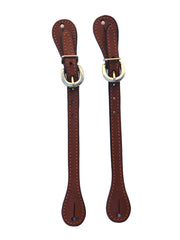 Tough 1 78-3643 Mens Leather Western Spur Straps front view medium oil. If you need any assistance with this item or the purchase of this item please call us at five six one seven four eight eight eight zero one Monday through Saturday 10:00a.m EST to 8:00 p.m EST