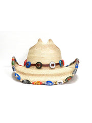 SunBody HLAST4A Last Call Palm Leaf Bottle Cap Cowboy Hat Natural front view. If you need any assistance with this item or the purchase of this item please call us at five six one seven four eight eight eight zero one Monday through Saturday 10:00a.m EST to 8:00 p.m EST