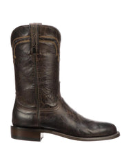Lucchese T0122.C2 Mens Jasper 1883 Lonestar Roper Boots Chocolate side view. If you need any assistance with this item or the purchase of this item please call us at five six one seven four eight eight eight zero one Monday through Saturday 10:00a.m EST to 8:00 p.m EST