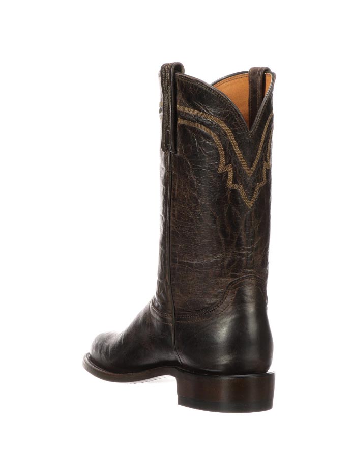 Lucchese T0122.C2 Mens Jasper 1883 Lonestar Roper Boots Chocolate outter side / front view. If you need any assistance with this item or the purchase of this item please call us at five six one seven four eight eight eight zero one Monday through Saturday 10:00a.m EST to 8:00 p.m EST