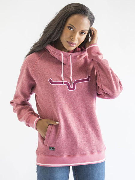 Kimes Ranch Womens Two Scoops Fleece Hoodie Red Berry front view. If you need any assistance with this item or the purchase of this item please call us at five six one seven four eight eight eight zero one Monday through Saturday 10:00a.m EST to 8:00 p.m EST