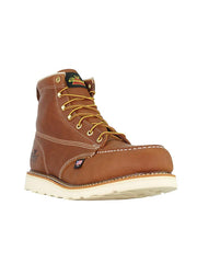 Thorogood 804-4200 Mens American Heritage 6″ Safety Toe Work Boot Tobacco front and side view. If you need any assistance with this item or the purchase of this item please call us at five six one seven four eight eight eight zero one Monday through Saturday 10:00a.m EST to 8:00 p.m EST