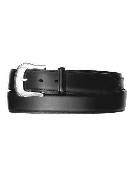 Tony Lama 0203L Mens Longhorn Billet Western Belt Black front view. If you need any assistance with this item or the purchase of this item please call us at five six one seven four eight eight eight zero one Monday through Saturday 10:00a.m EST to 8:00 p.m EST