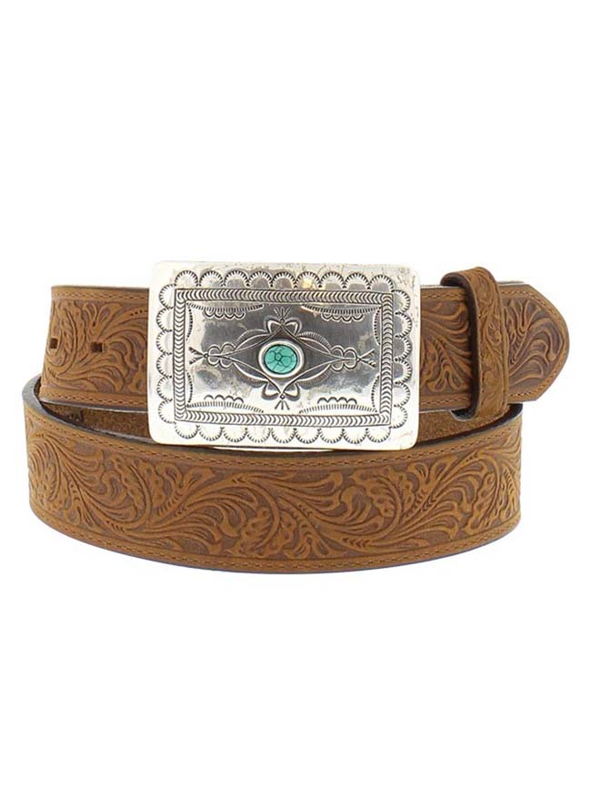 Tony Lama C50189 Womens Navajo Spirit Belt Aged Bark front view. If you need any assistance with this item or the purchase of this item please call us at five six one seven four eight eight eight zero one Monday through Saturday 10:00a.m EST to 8:00 p.m EST