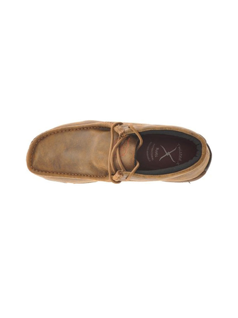 Twisted X MDM0003 Mens Chukka Driving Moc Bomber Brown side view. If you need any assistance with this item or the purchase of this item please call us at five six one seven four eight eight eight zero one Monday through Saturday 10:00a.m EST to 8:00 p.m EST