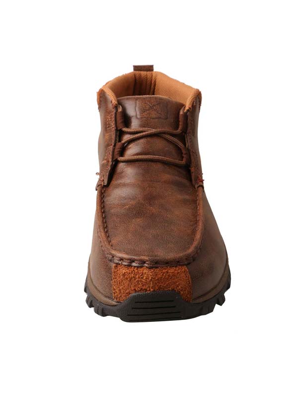 Twisted X MHKW002 Mens Waterproof Hiker Shoe Brown front and side view. If you need any assistance with this item or the purchase of this item please call us at five six one seven four eight eight eight zero one Monday through Saturday 10:00a.m EST to 8:00 p.m EST