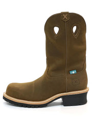 Twisted X MLGCW01 Mens Composite Toe Pull On Logger Boot Saddle Brown side view