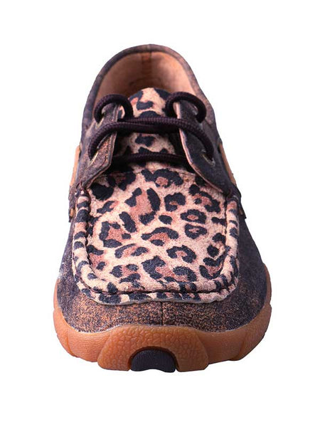 Twisted X WDM0057 Womens Driving Moccasins Loafers Cheetah Print  front view. If you need any assistance with this item or the purchase of this item please call us at five six one seven four eight eight eight zero one Monday through Saturday 10:00a.m EST to 8:00 p.m EST